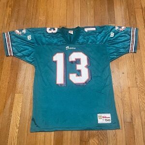 Vintage NFL Miami Dolphins Wilson Teal Sports Jersey